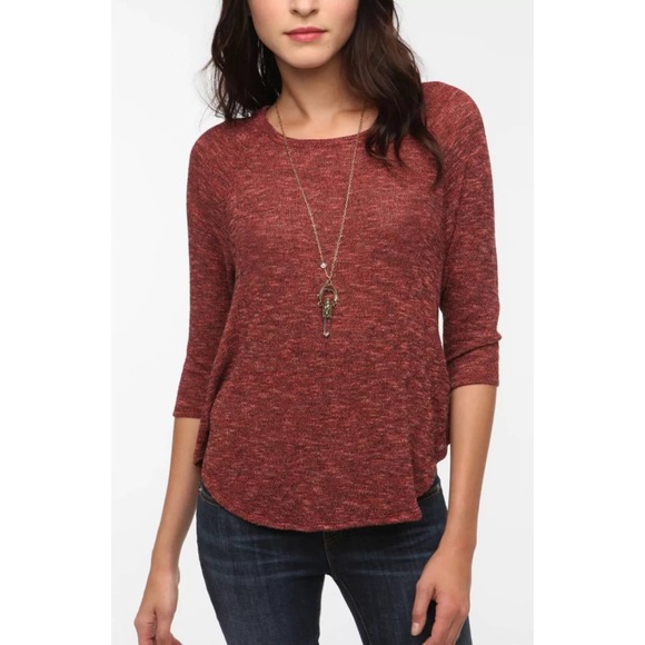 Y2K Vibes Anthropologie Knit Slouch Raglan Sweater Medium Lightweight Women's - Picture 1 of 7